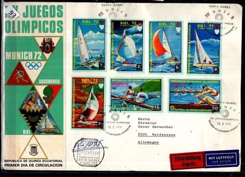 // EQUATORIAL GUINEA 1972 - FDC - OLYMPICS - GERMANY