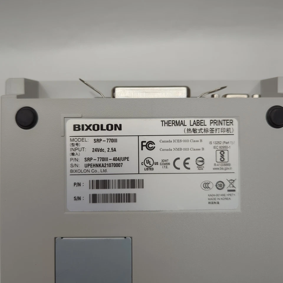 Bixolon SRP-770III Direct Thermal Barcode Label Printer USB Serial - Image 2 of 4