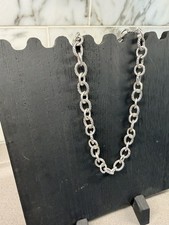 David Yurman Sterling Silver Medium Oval Link Chain Necklace 17