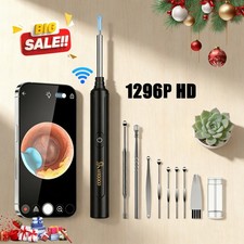 1296P HD Camera Otoscope for iOS  Android,Ear Wax Removal with Light,Ear Spoons