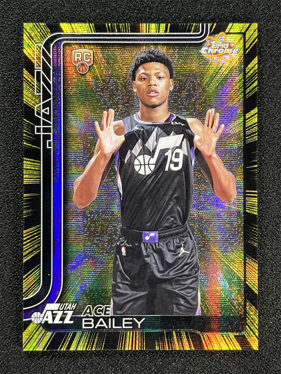 2025-26 Topps Chrome Ace Bailey #RR-5 Radiating Rookie RC Jazz Case Hit SSP