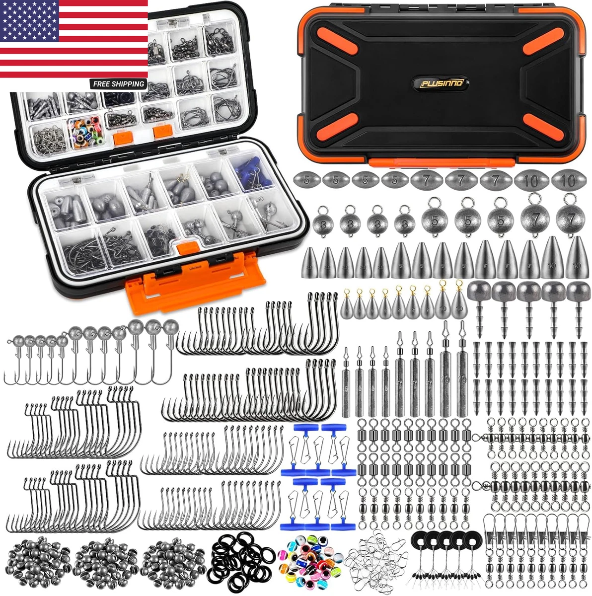 2019 plano tackle boxes Three-Tray Tackle Box, Light Grey/Dark Grey