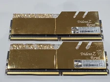 ✔✔ G.SKILL TridentZ Royal RGB GOLD 32GB (2x16GB) 3600 MHz *CL14* DDR4 *B-Die*
