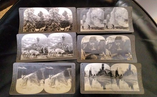 Antique Stereoscope Keystone Monarch 3D Viewer With 6 Cards