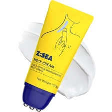z:sea neck firming cream with roller - anti-aging treatment, hydrating & tigh...