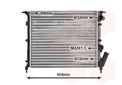 Radiateur, refroidissement du moteur VAN WEZEL 82002099 Grille de radiateur soudée, Aluminium