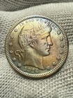 1916 Denver mint Barber quarter High Grade Gem Lustrous AU+ Red Hue Toned