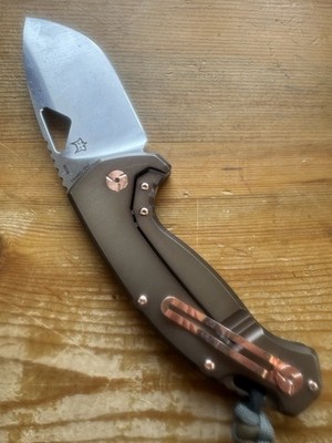 Fox Knives El Capitan Folder M390 Brown Alum. Handle Discon. Large