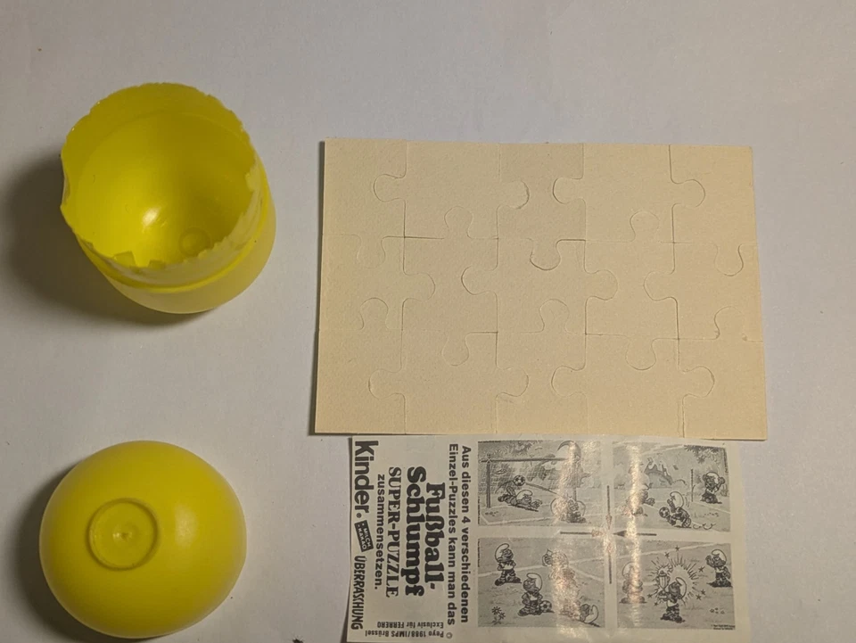 2/31 RAR!! FUSSBALL SCHLÜMPFE 1988 PUZZLE + Beipackzettel OVP im Originalei - Bild 2 von 2