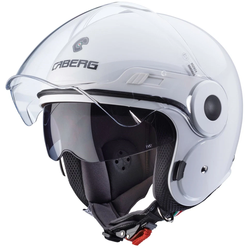 Caberg Uptown weiß Jethelm Motorradhelm Rollerhelm mit Sonnenblende - Bild 2 von 4