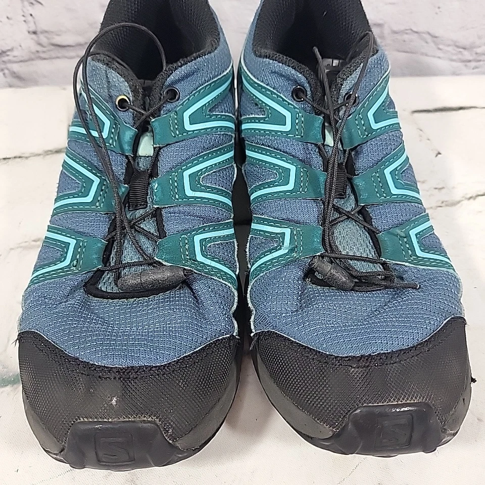 Salomon SpeedCross Contagrip Tenis Zapatos Verde Azulado Unisex Niños Jóvenes Talla 4 Foto 3 de 4