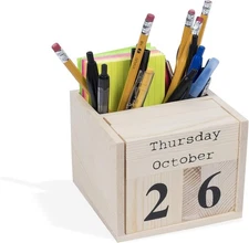 BGT Dexo Desk Organizer Pen Holder Desk Calendar DIY Projects Unfinished Wood