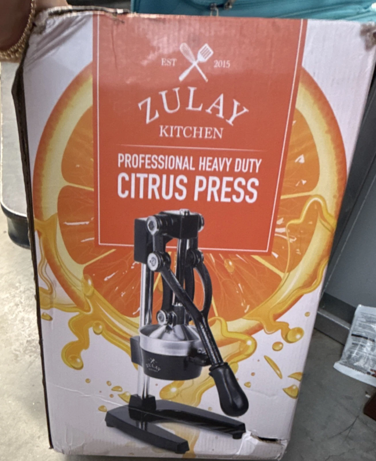 Zulay Kitchen Heavy Duty Citrus Press Juicer, Stainless Steel, 5in