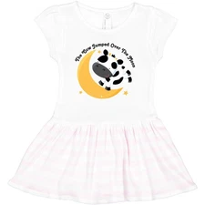 Inktastic Cow Jumped Over The Moon Toddler Dress Nursery Rhyme Diddle Mother Hws