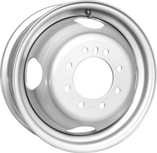 16x6 Dual Trailer Wheel 8 Lug On 6.5 Bolt Pattern Silver Dual Trailer Rim