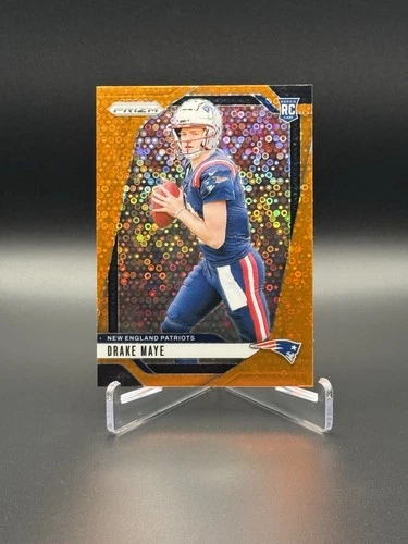 2024 Panini Prizm - Drake Maye #329 Orange Disco Prizm (RC) Patriots