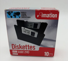Imation 12881 3.5in. IBM Formatted 2HD Floppy Diskette 9 Pack Open Bx 1.44MB USA