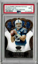 2013 Panini Crown Royale Andrew Luck Die-Cut Bronze Die-Cut Crown PSA 9