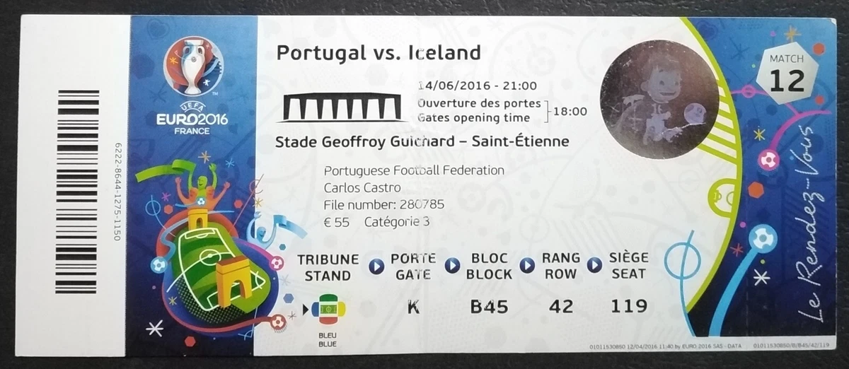 Billet Match Portugal Vs Écosse – Qualification Euro 2004 – Vintage