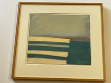 Mystery Artist Painting Pastel Drawing Important Modernist 1970’s Expressionism