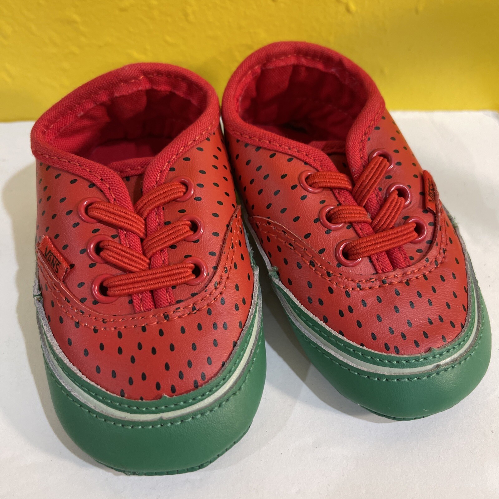 PONY Scarpe da ginnastica Vans bambino neonato taglia 3 slip on culla a V anguria