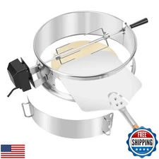 onlyfire Stainless Steel Multi-Purpose Rotisserie and Pizza Combo Kit for Web