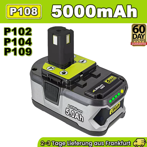 18V 5,0Ah Akku FüR Ryobi One Plus Lithium RB18L50 P108 P104 Batterie 18 Volt Neu-image