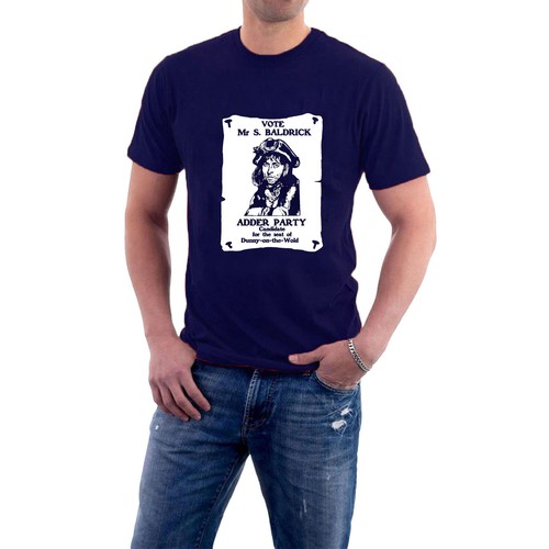 VOTE Mr S BALDRICK T-shirt Dunny on the Wold MP Blackadder Tee Sillytees - Picture 9 of 9