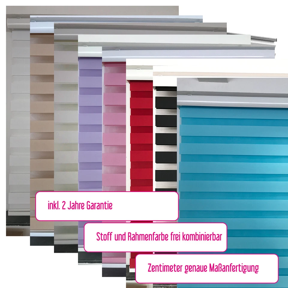 Doppelrollo. Duo Rollo. Zebra Rollo, Fensterrollo  mit Seitenzug - Bild 3 von 4