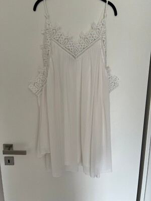 weißes Spitzenkleid von Parisian Collection (Handcrafted) in Größe 40 (US 12)