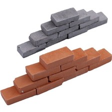 Miniature Bricks HO N Scale Railway Model Landscape DIY Material (Pack of 50)