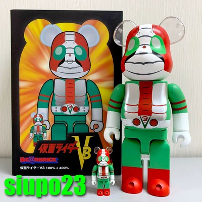 Medicom 400 100 Bearbrick Kamen Rider Be Rbrick V3 Ebay