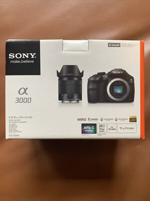Sony Alpha A3000 DSLR Camera 20.1MP - Lens E OSS 18-55mm