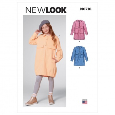 New Look Schnittmuster 6716 Kinder, Jugendliche A (3-4-5-6-7-8-9-10-12-14)