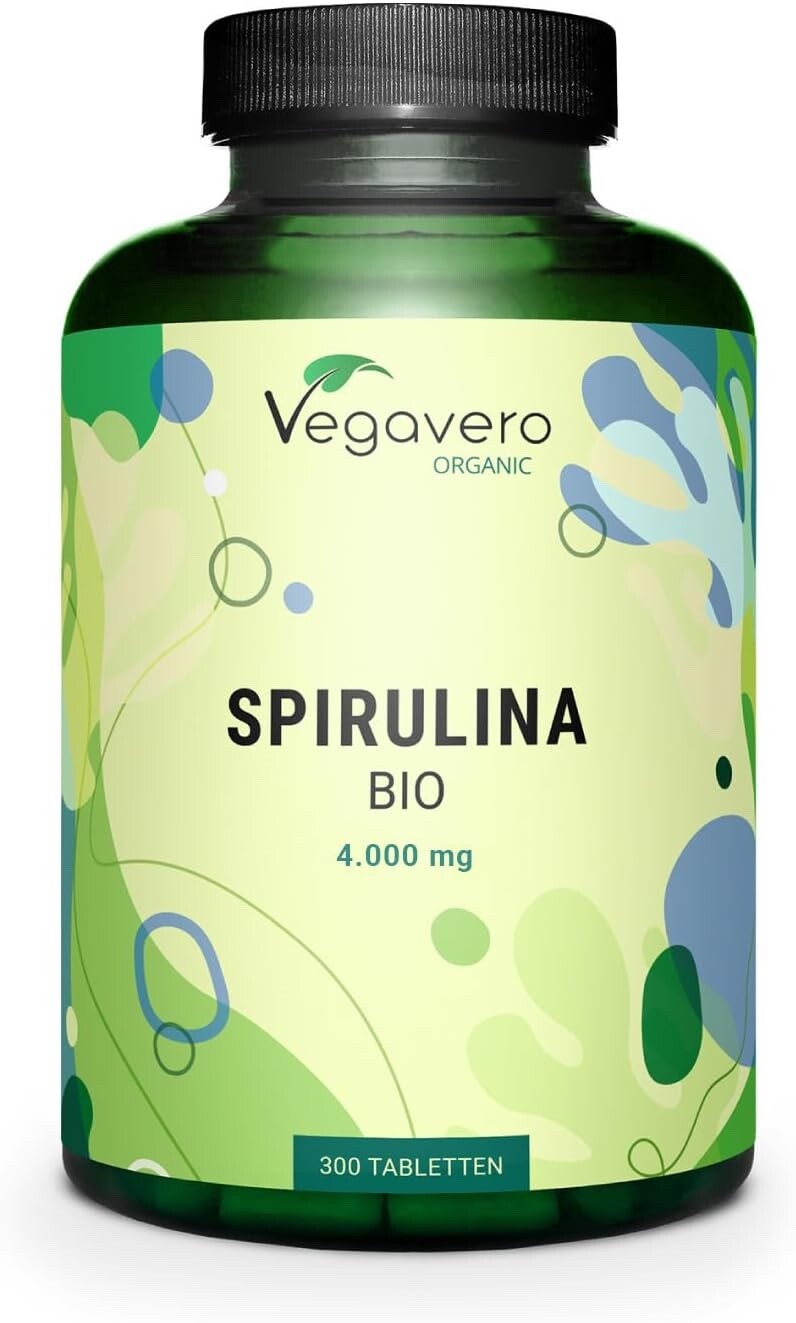 Spirulina Bio 1000mg Alta Concentrazione Ficocianina 3,9% 4000mg/die