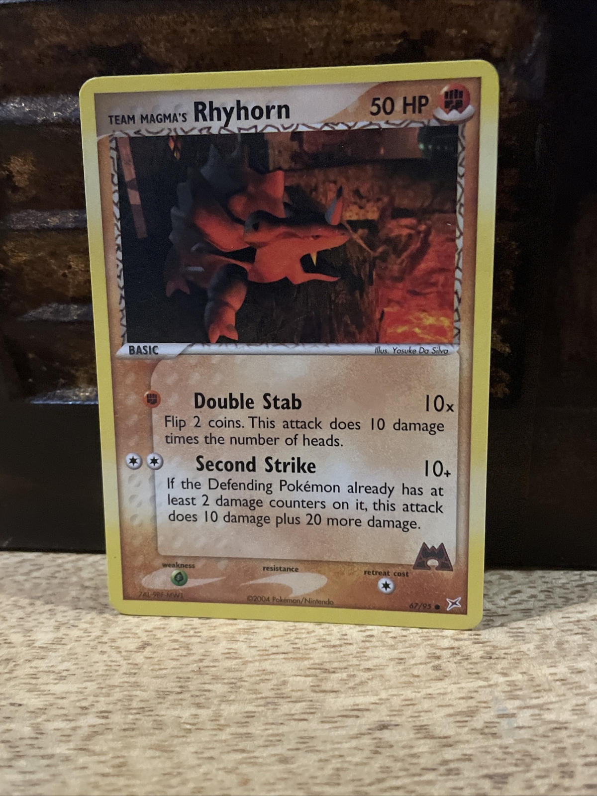 Team Magma's Rhyhorn 67/95 EX Team Magma vs Team Aqua NM