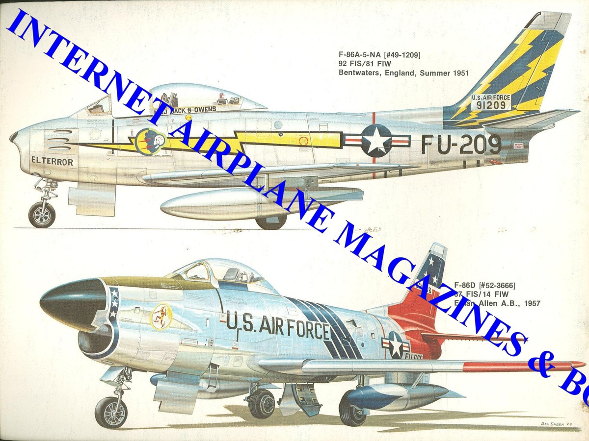 SQUADRON SIGNAL F-86 SABRE USAF KOREA ANG CANADAIR RCAF F-86D FRANCE RAF  NATO