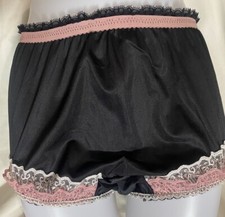 Custom Soft Black Panties Sz 8 Wide Gusset. Antron Nylon Material