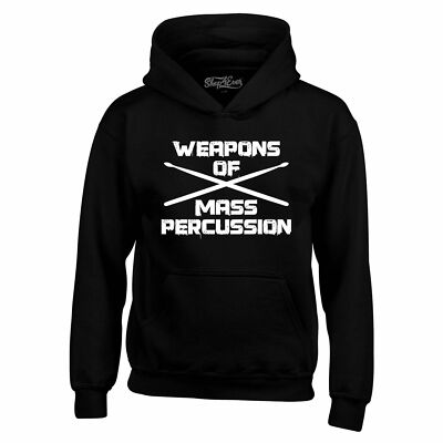 Weapons Of Mass Percussion Hoodies Funny Drummer Musician Sweatshirts