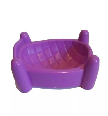 PLAYSKOOL 1992 Weebles Weeble Wobble PURPLE SINGLE BED for House Dollhouse Rare