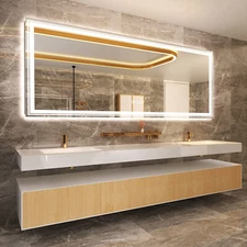 160*80CM Jumbo LED Bathroom Mirror Horizontal /Vertical Wall-Mount Vanity Mirror