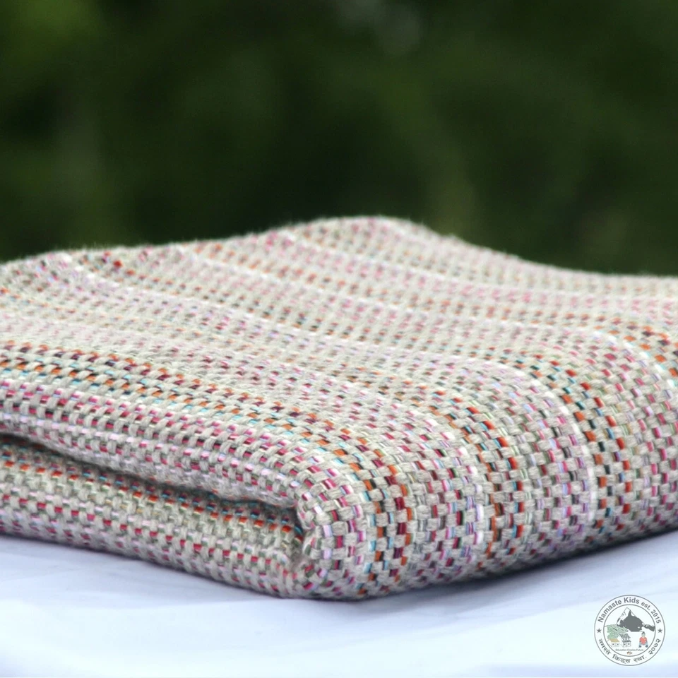 Cashmere Blanket "Yangleshö", Handcrafted from Nepal, Cuddle Throw, Plaid, Quilt - Image 2 of 4