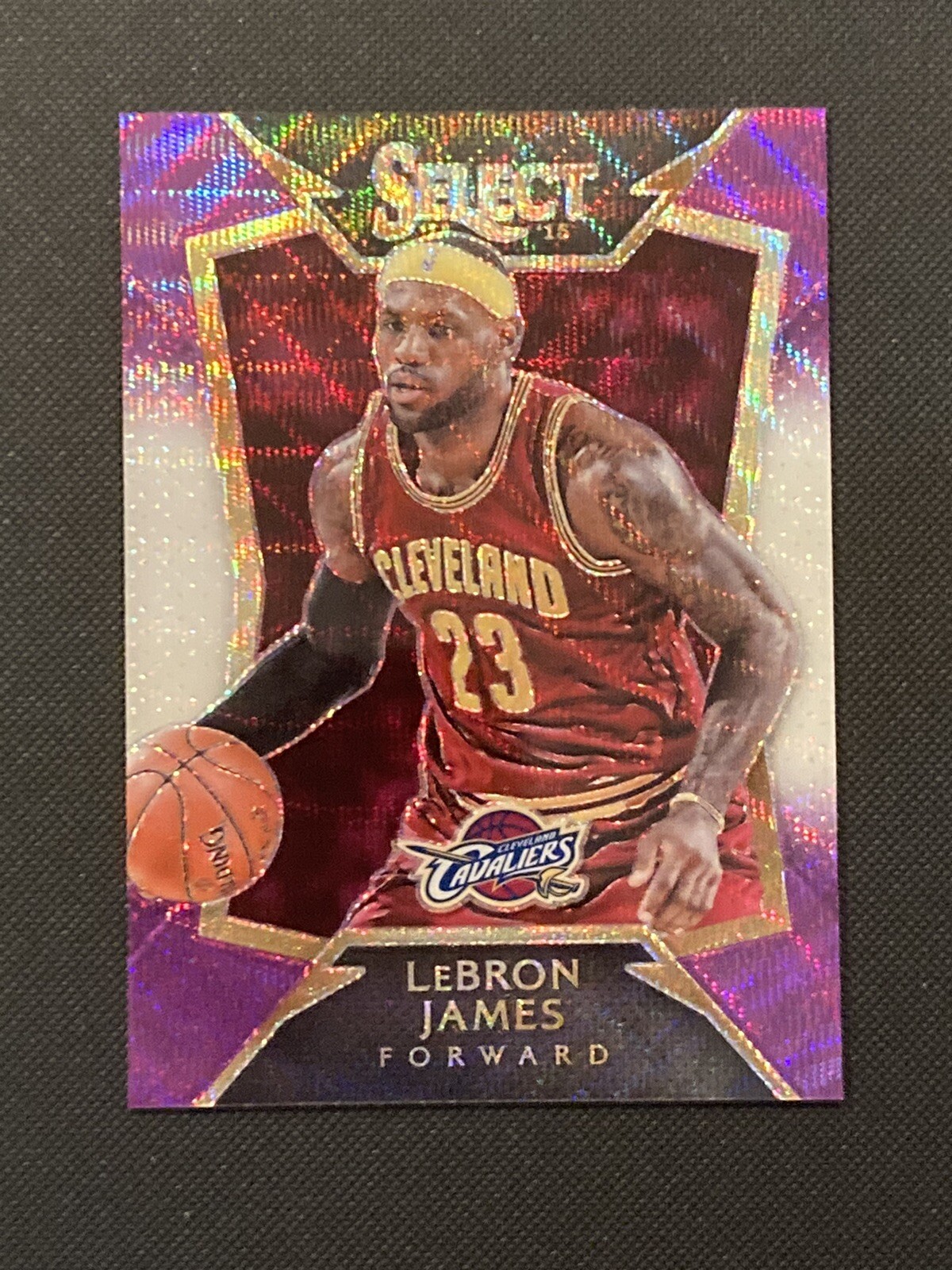 2014-15 Panini Select Lebron James PURPLE WHITE PRIZM #57 Rare Lakers Cavs