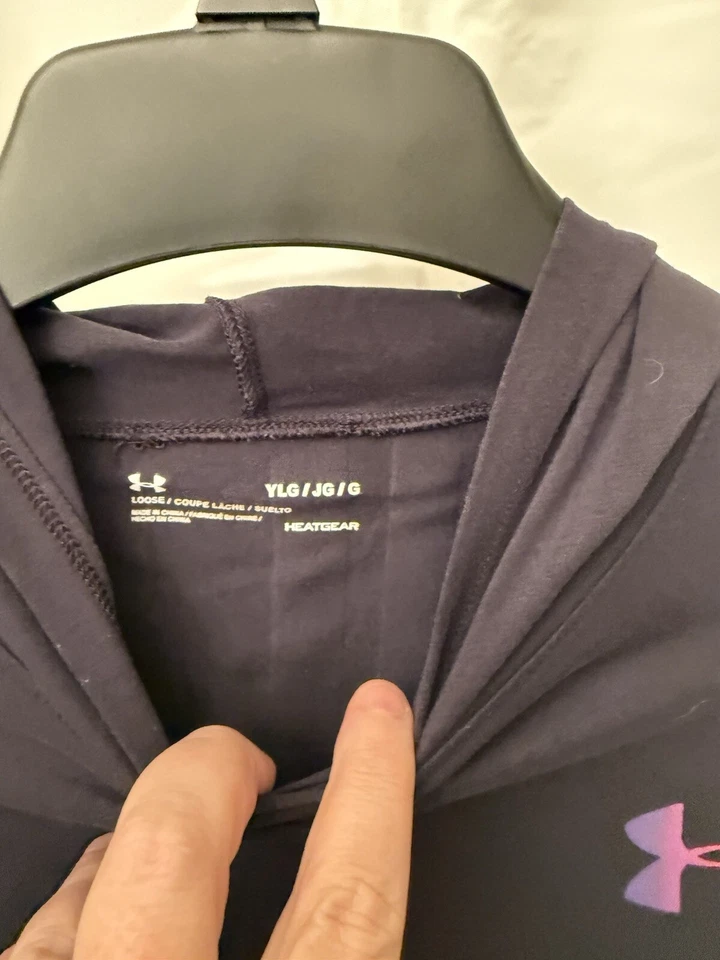 Girls Under Armour Sweatshirt And Leggings Youth Large Black - Image 3 of 4