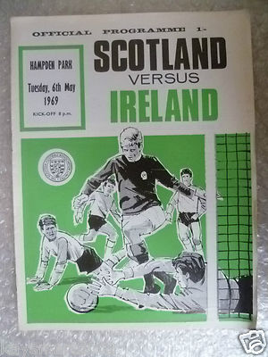 Scotland Ireland Versus England Kick Off 1969 Official Programme