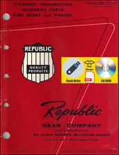 Republic Gear Company 1967 Transmission Parts Catalog PDF File USB Flash Drive