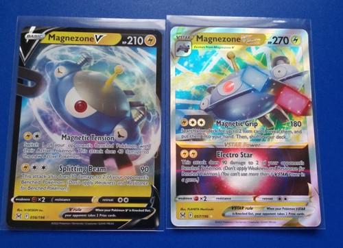 2x Pokémon TCG Lost Origin: Magnezone V (056/196) & VSTAR (057/196) - NM