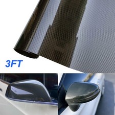 36x60 Ultra Gloss Pet Liner Black Carbon Fiber Wrap Vinyl Air Release 3x5ft
