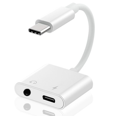 High Efficiency 2in1 Type C to 3.5mm Adapter AUX & DAC Date Cable f Razer Phone