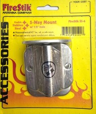 Firestik 5-Way CB Radio Antenna Mount w/ 1/2" Hole for 3/8"x24 Threaded Antennna